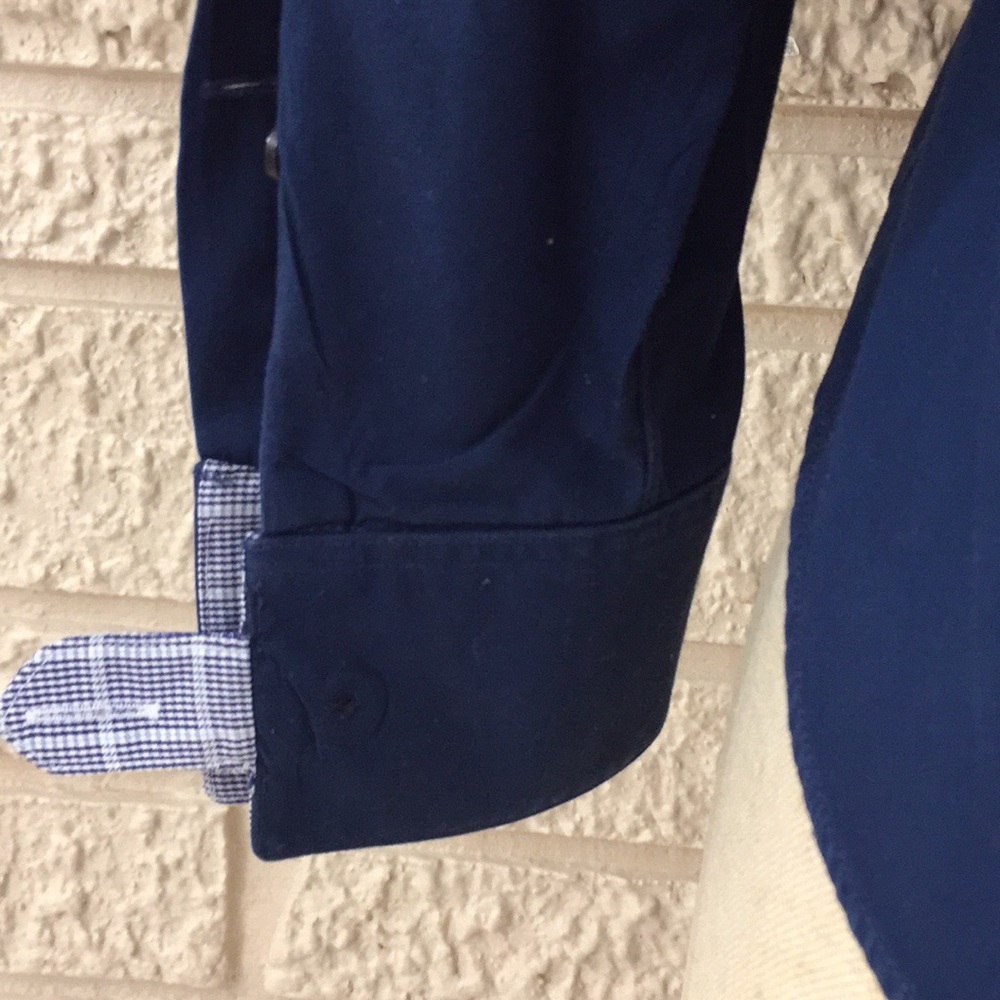 🌹From Collars To Cuffs Striped Trim Button Front Shirt Top - Picture 9 of 13